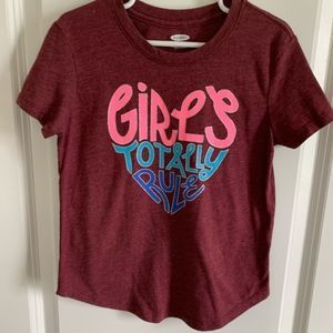 𝅺🔥bogo! Old Navy Girls Totally Rule Shirt, (6-7)